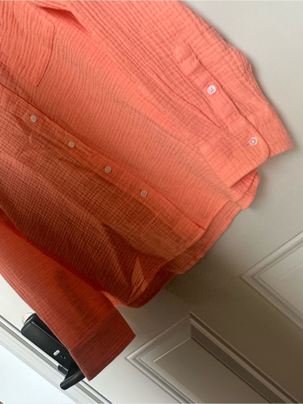 J. Crew Coral Long-Sleeve Button Front Shirt - Picture 6 of 6